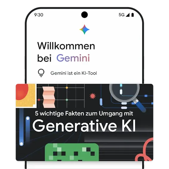 Grafik zum verantwortungsbewussten Umgang mit generativer KI in Gemini