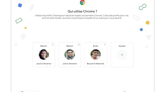 Une capture d'écran du nouveau profil Chrome