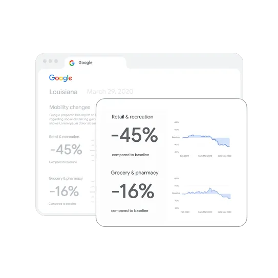 Browser window with graph.