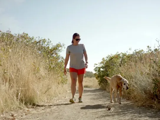Girl on a hike.