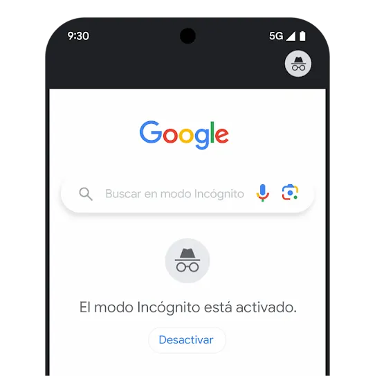 Imagen del modo Incógnito