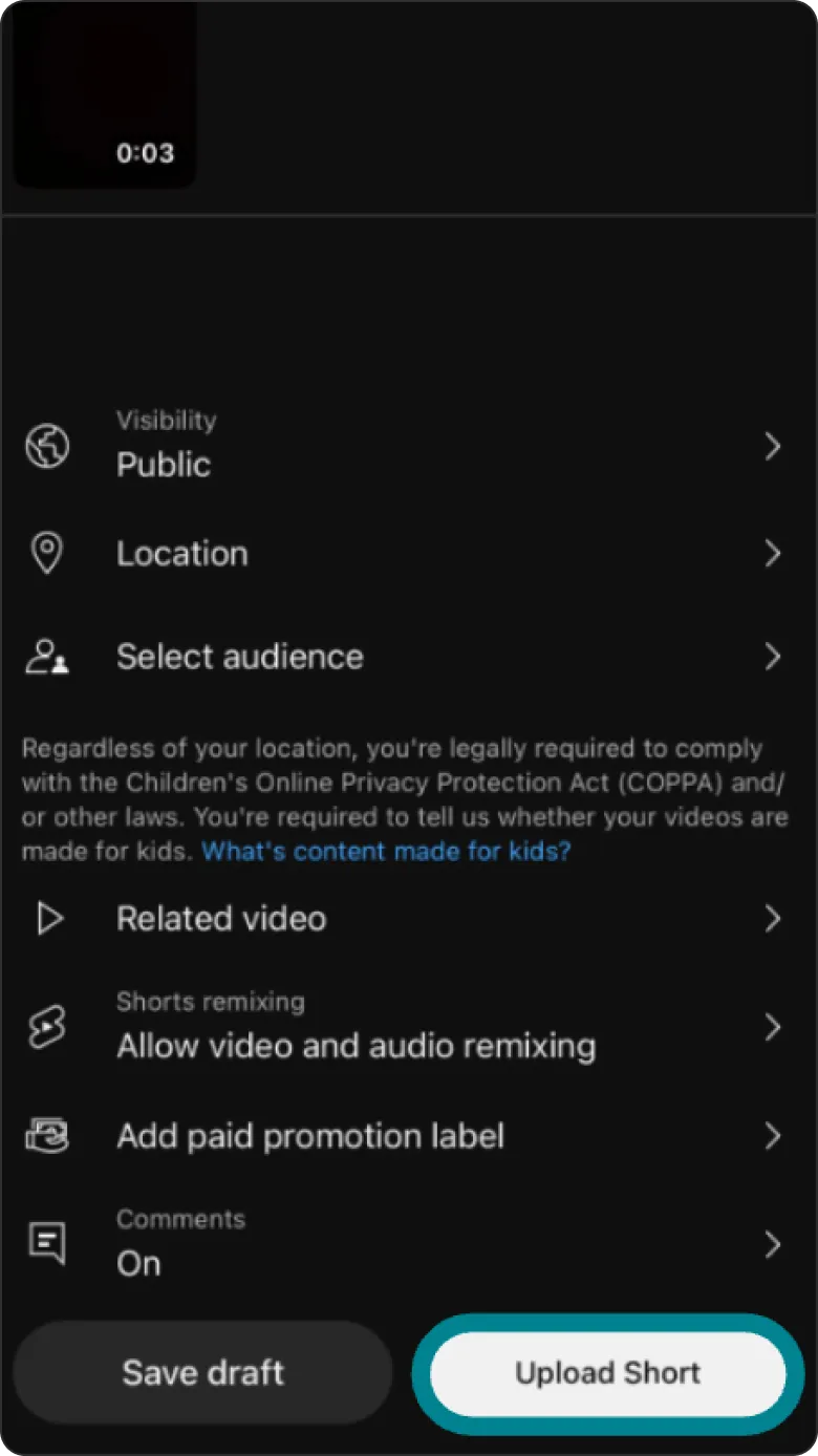 Personalize shorts mobile image