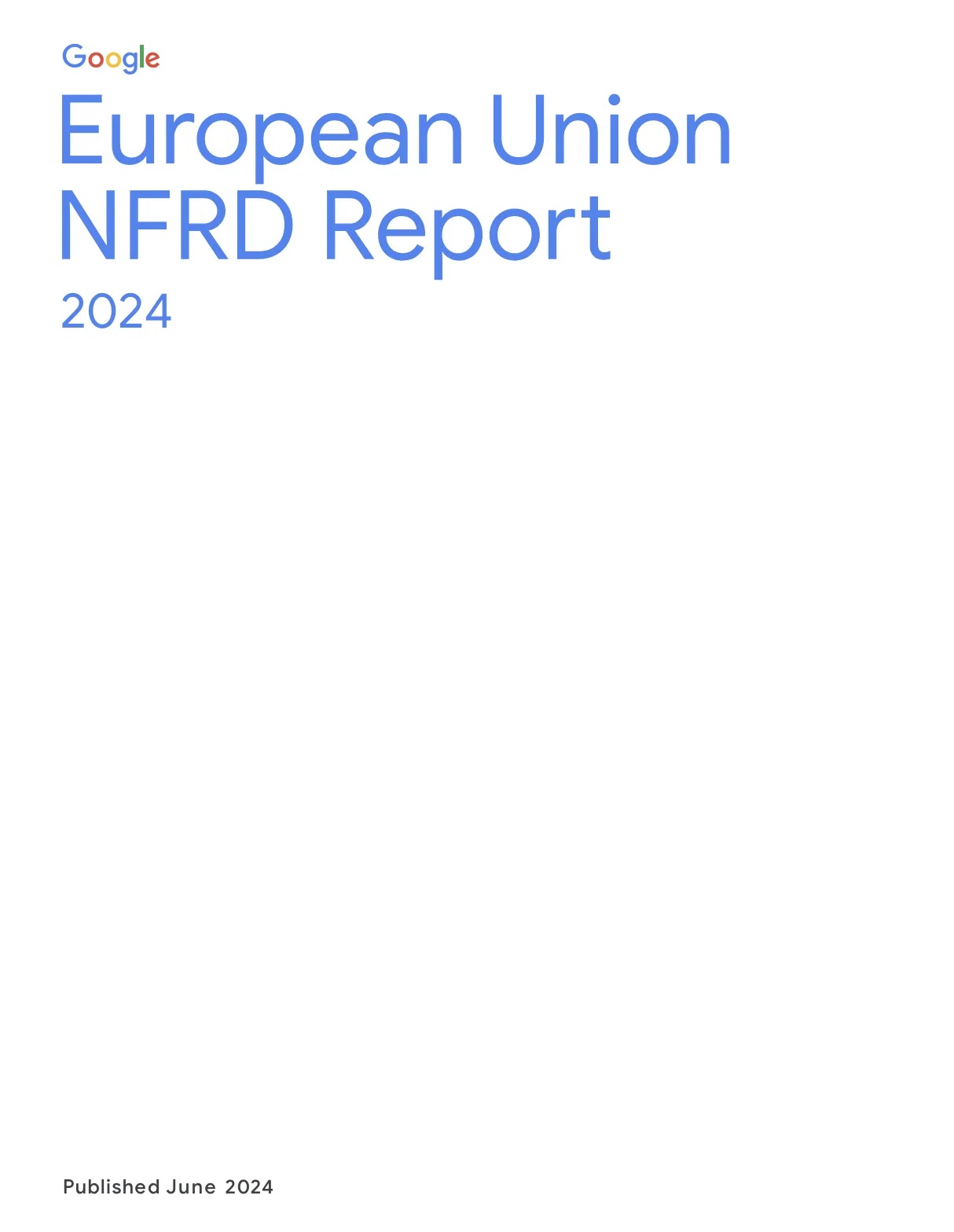 Cover image of 2024 European Union NFRD Report