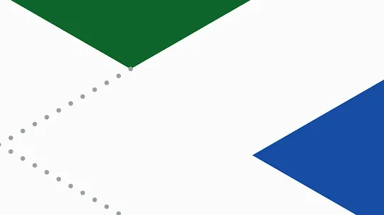 Green and blue squares connected by dotted lines on a white background.