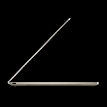 Googlebook laptop open, ultra-thin side profile.