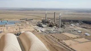A rendering of Energy Dome’s energy storage system located at the Coronado Generating Station site