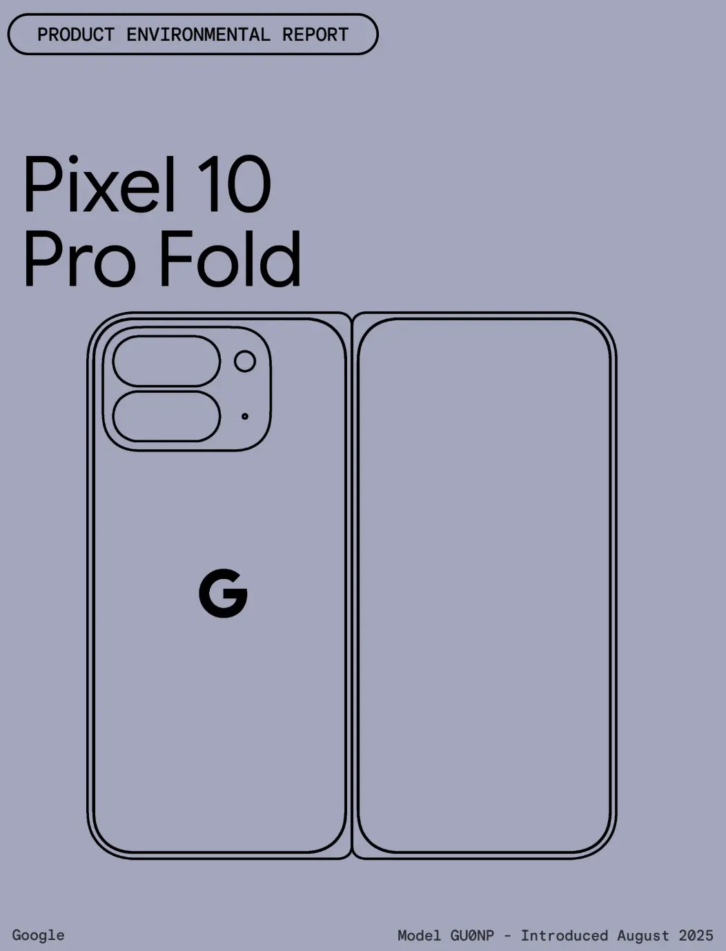 Cover image of Pixel 9 Pro Fold Product Environmental Report