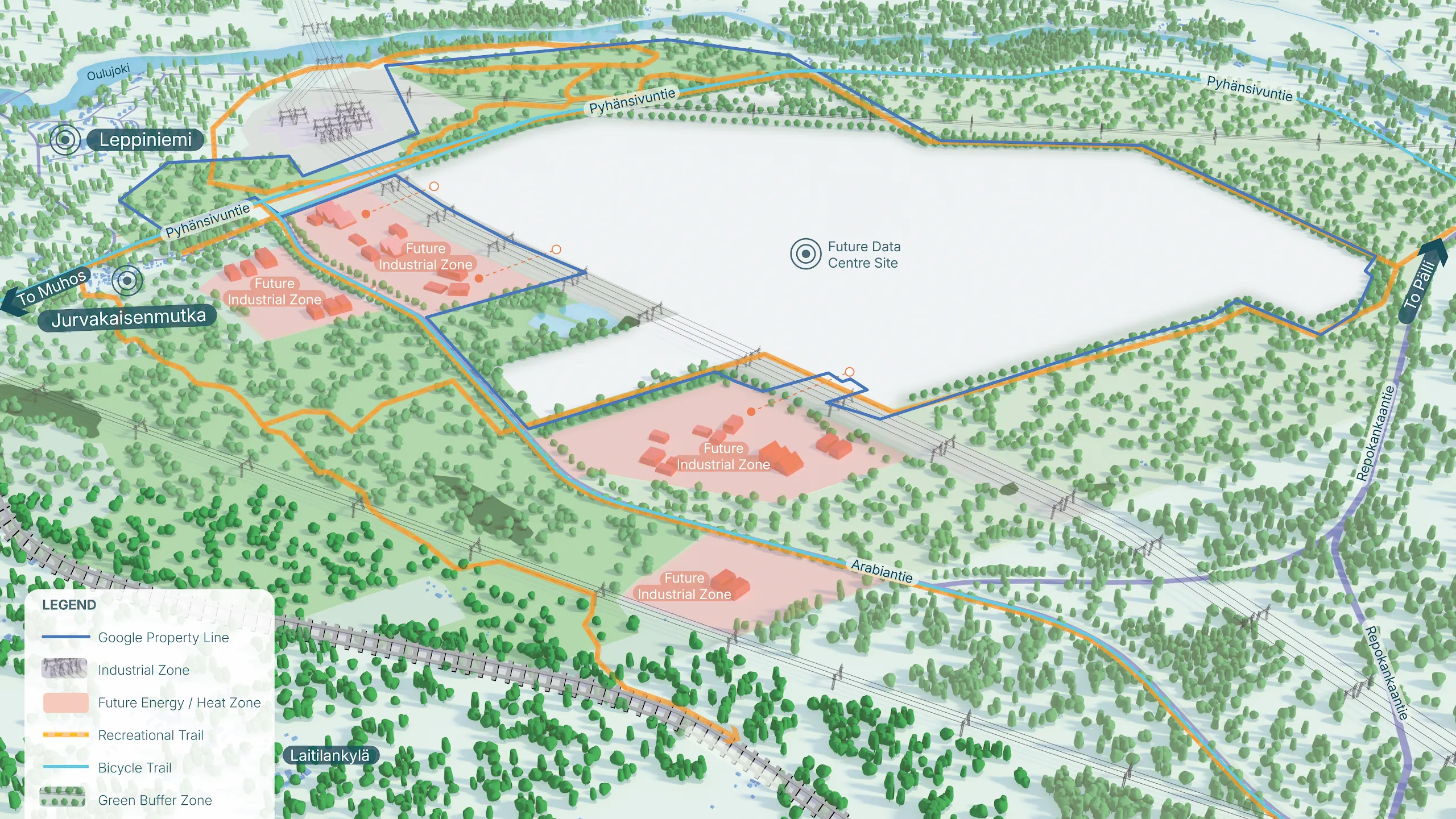 Muhos datacenter map
