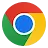 Circular Google Chrome icon with a blue center surrounded by red, yellow, and green segments.
