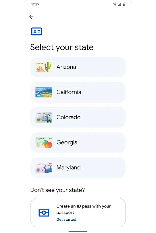Add passport, license, or ID to Google Wallet.