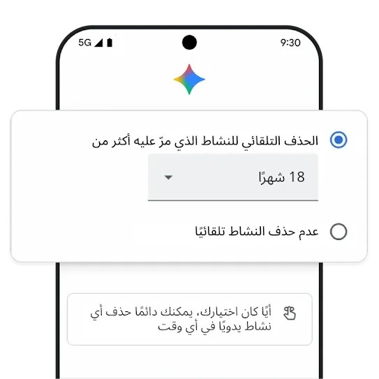صورة لميزة "الحذف التلقائي"