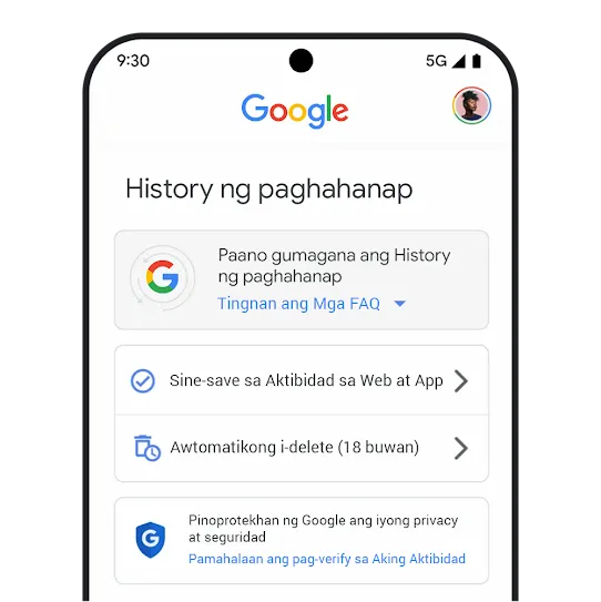 Graphic ng Search History