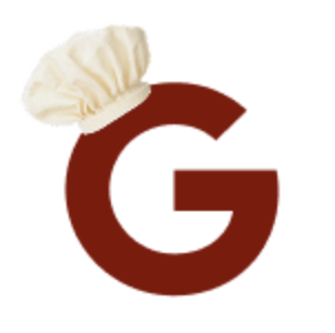 Illustration of the letter G wearing a chef's hat