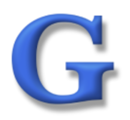 An illustration of the letter G stylized like the Google logo in 1998
