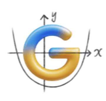 Illustration of the letter G surrounded by arrows labeled with y and x letters