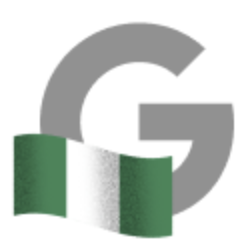 An illustration of the letter G next to the Nigerian flag