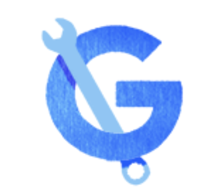 Illustration of the letter G with a wrench 