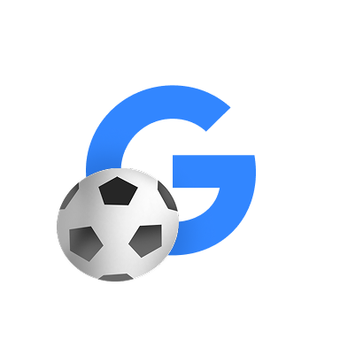 A blue letter G next to a soccer ball