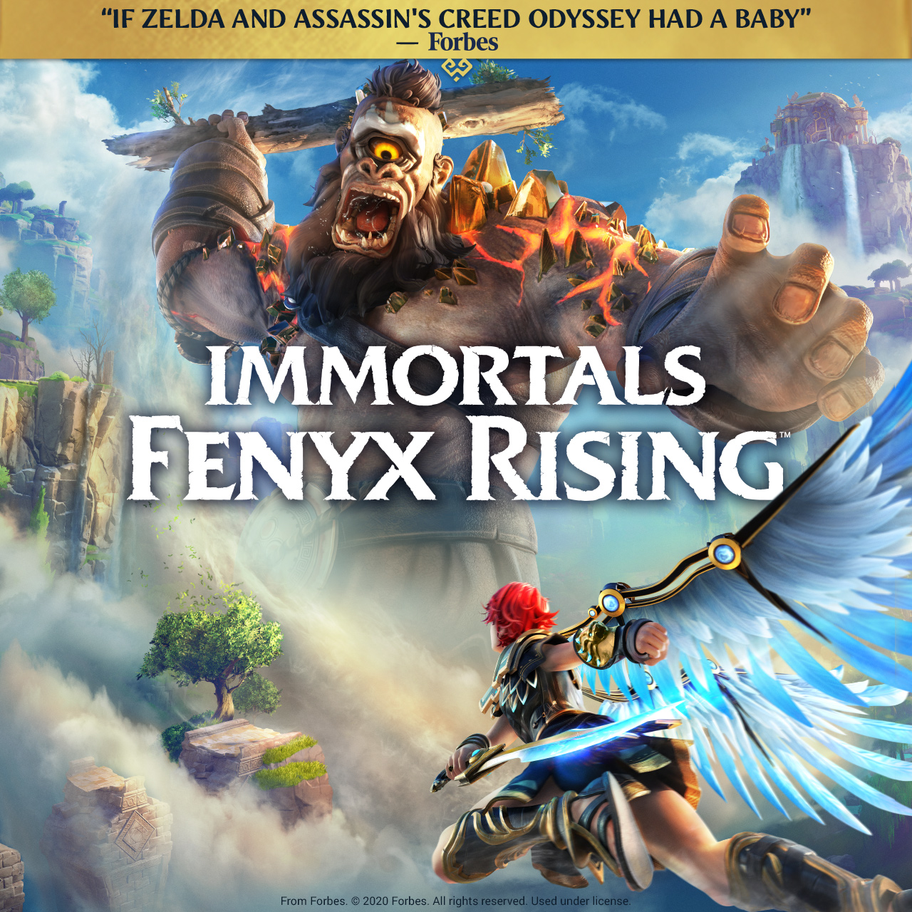 Key art for Immortals Fenyx Rising on Stadia